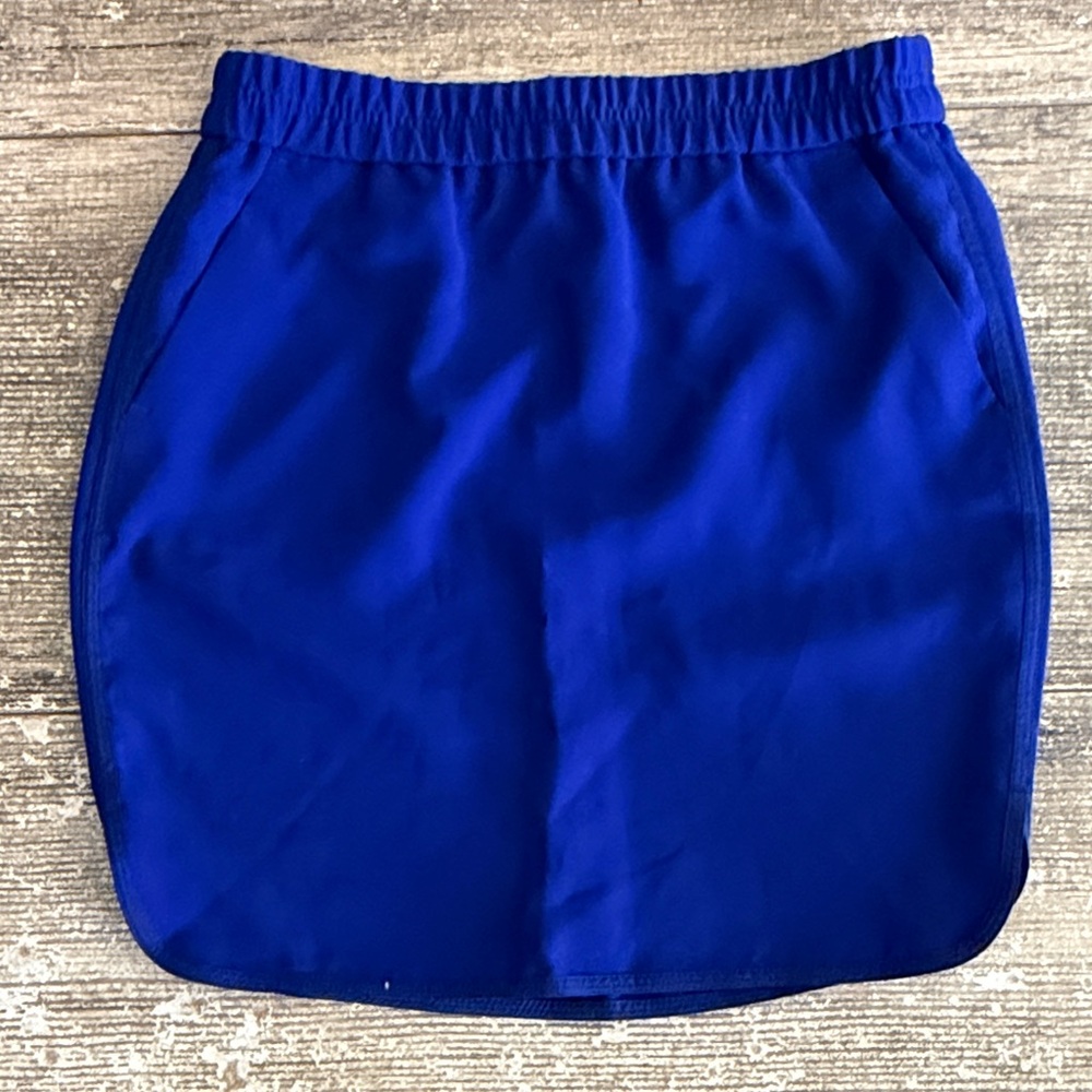 J. Crew cobalt blue elastic waist pull-on skirt with pockets